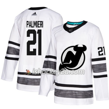 Mænd NHL New Jersey Devils Trøje Kyle Palmieri 21 Hvid 2019 All-Star Adidas Authentic